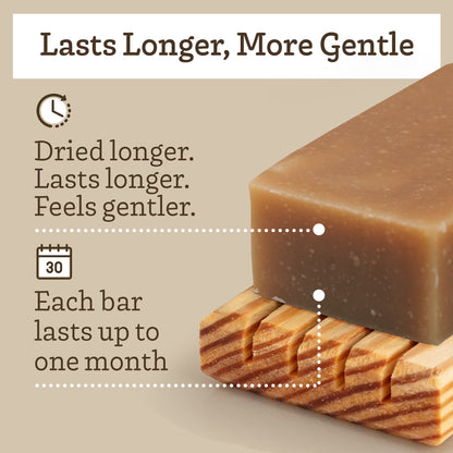 Southern Natural Goat Milk Soap Bar (Oatmeal Milk & Honey, 3-Pack)
