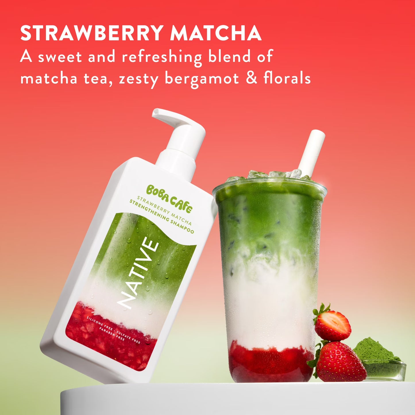 Native Strengthening Shampoo (Strawberry Matcha, Limited Edition)