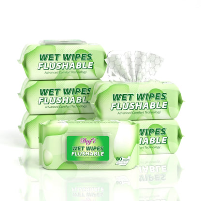 DAFI Flushable Adult Wet Wipes (Unscented, 480 Count)